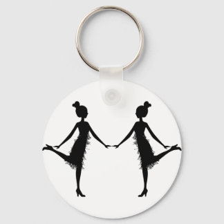 Flapper Silhouette Nyckelring