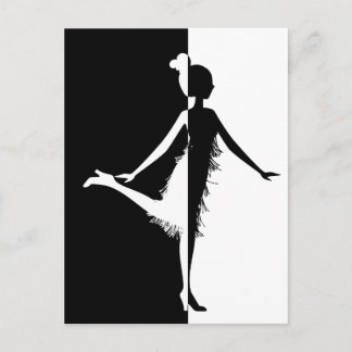 Flapper Silhouette Vykort