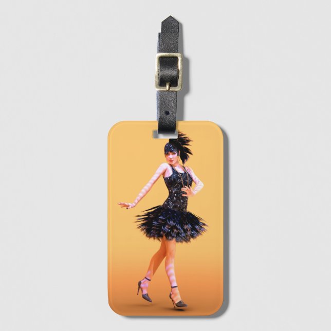 Flapperdans Vintage Bagagebricka (Framsida vertikal)