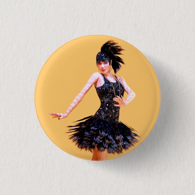 Flapperdans vintage knapp (Framsida)