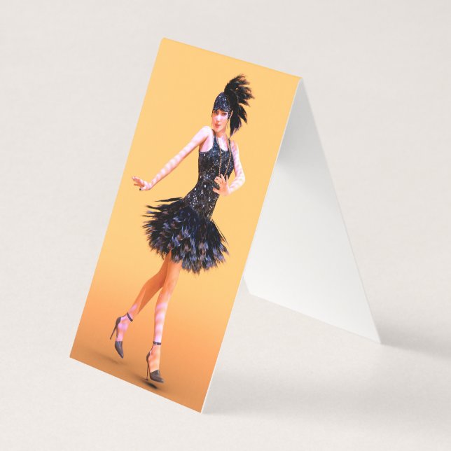 Flapperdans Vintage Kort (Framsida)