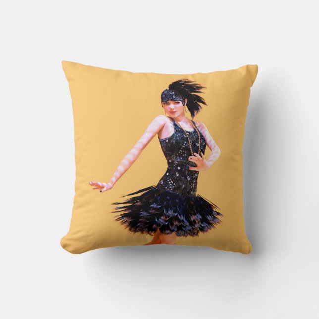 Flapperdans vintage kudde (Framsida)