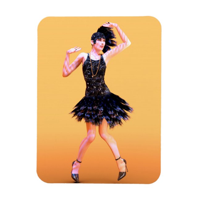 Flapperdans vintage magnet (Vertikal)