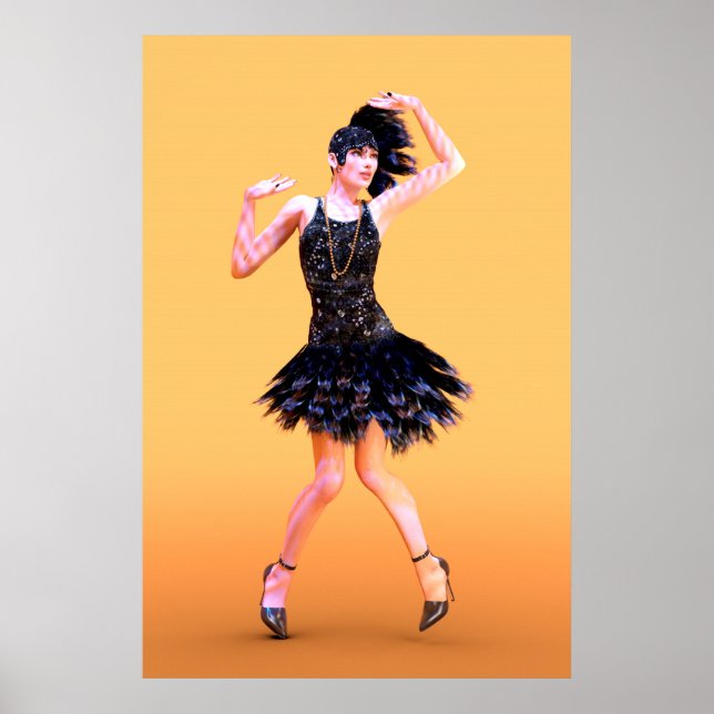 Flapperdans Vintage Poster (Framsidan)