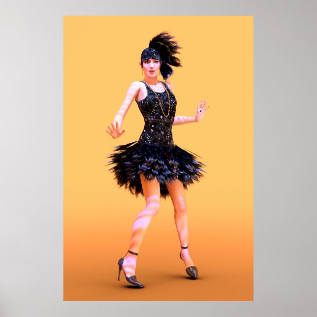 Flapperdans vintage poster (Framsidan)