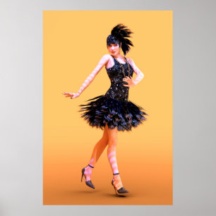 Flapperdans vintage poster