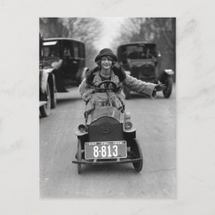 Flapperdriven pedbil, 1924 vykort