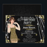 Flapperflicka födelsedagsinbjudan inbjudningar<br><div class="desc">Fira som de gjorde under de glada tjugotalet med vår fantastiska,  Gatsby-inspirerade inbjudan. Oavsett om du planerar en möhippa eller en födelsedagsfest,  för tillbaka din händelse till den fantastiska eran av Art Deco och lyxigt leverne.//BLOND HÅR ALTERNATIV TILLGÄNGLIGT I BUTIKEN//</div>