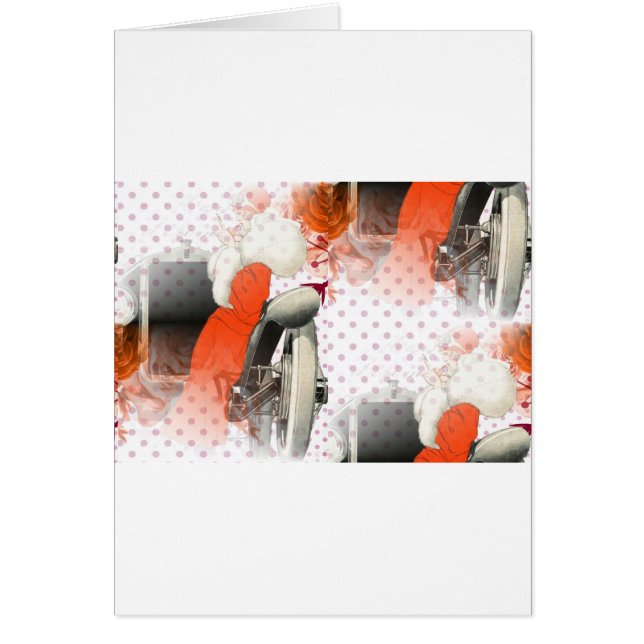 flapperpolkadoter hälsningskort (Framsidan)