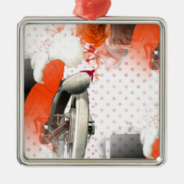 flapperpolkadoter julgransprydnad metall