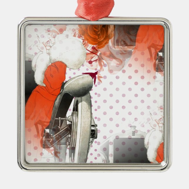 flapperpolkadoter julgransprydnad metall (Framsidan)