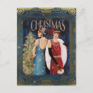 Flapperstil jul helg vykort