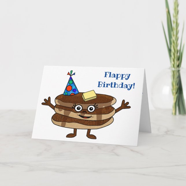 "Flappy Birthday!" Pancake Kort (Framsida)