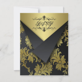 FLAPS LOOK- Svart och Guld Blommigt OSA kort 2