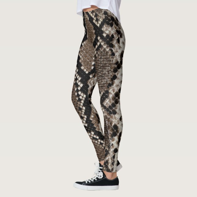 Flår den Reticulated pytonormormen för fauxen Leggings (Vänster)