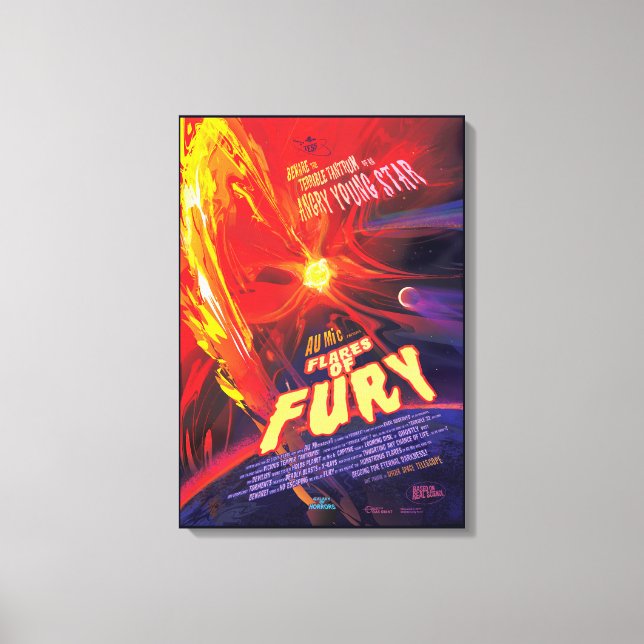 Flares of Fury Poster, Au Microscopii. Canvastryck (Framsida)