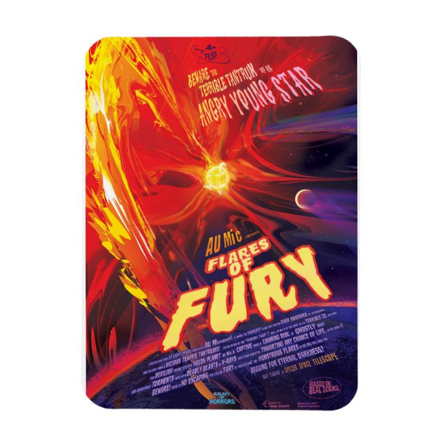 Flares of Fury Poster, Au Microscopii. Magnet (Vertikal)