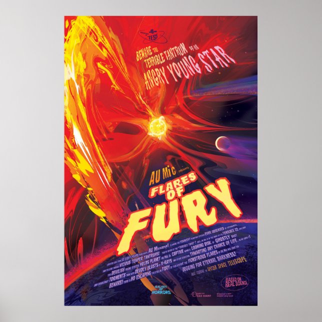 Flares of Fury Poster, Au Microscopii. Poster (Framsidan)