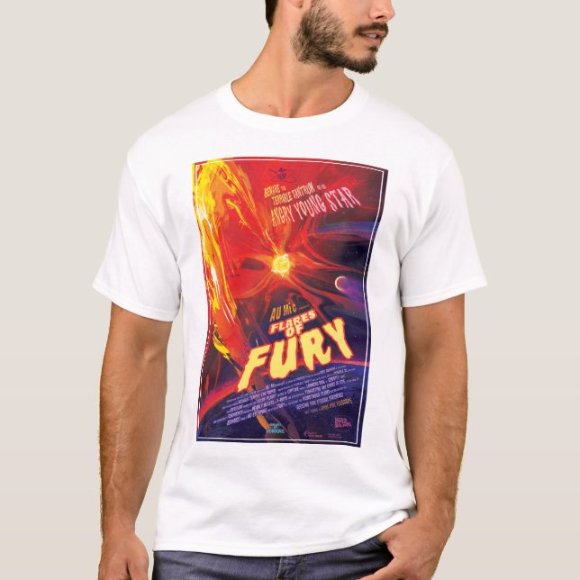 Flares of Fury Poster, Au Microscopii. T Shirt (Framsida)