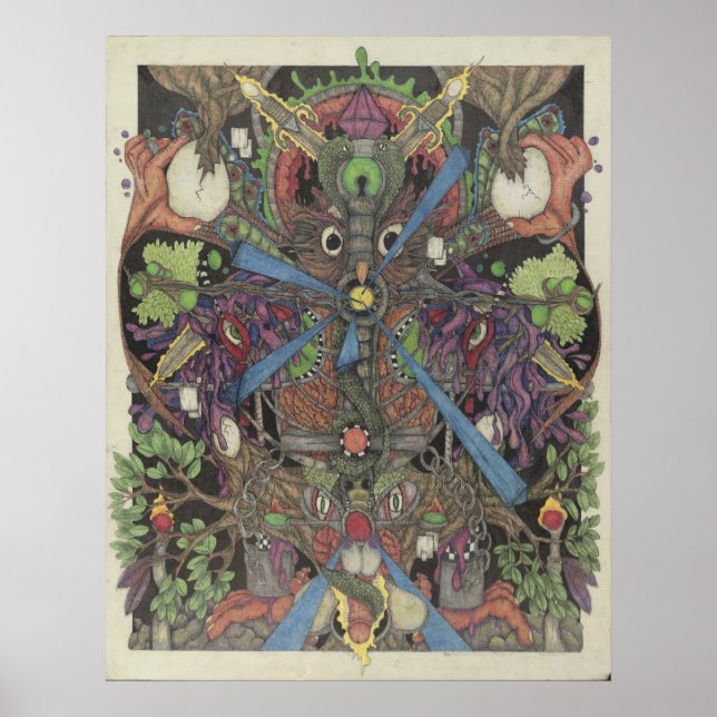 Flase Self-upplösning (färd i öga i Uggla) Poster (Framsidan)