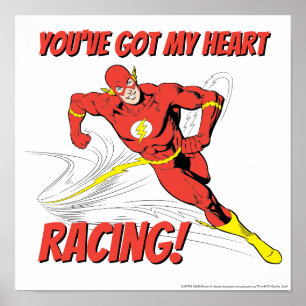 Flash - du har Har Tävlan Mitt hjärta Valentine Poster
