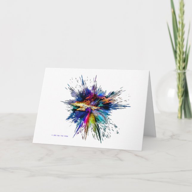 "Flash Feathers"-kort för mappad hälsning Kort (Framsida)