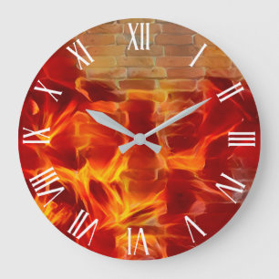 Flash Fire Modern Art-samling Stor Klocka