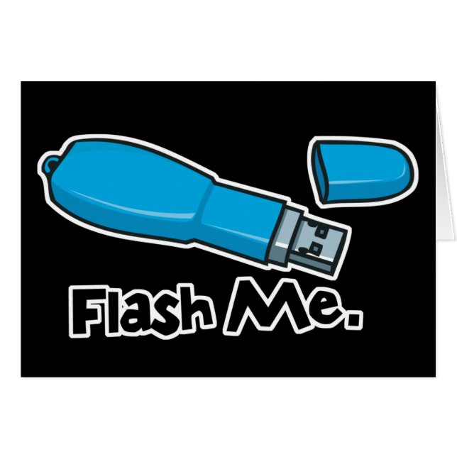 flash me flash-enhetsdesign hälsningskort (Framsidan Horizontal)