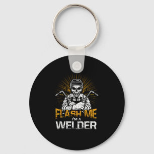 Flash Me Im A Welder Skull Welder Verktyg Nyckelring