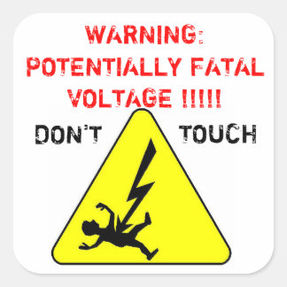 Flash Protection-etikett Fyrkantigt Klistermärke