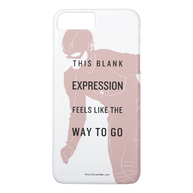 Flash | "Tomt uttryck" Citat Silhouette Case-Mate iPhone Skal (Baksida)