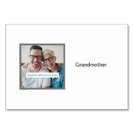 Flashcards för Grandmor Photo Personlig Family Bordsnummer