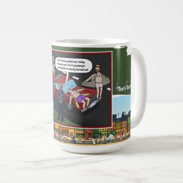 Flasher Violation | Literal Wordplay Humor Classic Kaffemugg (Framsida höger)