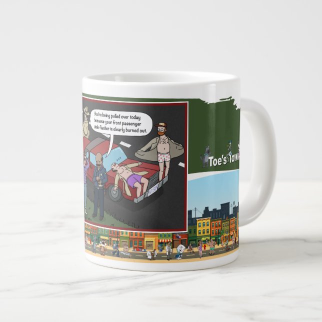 Flasher Violation | Ordagrant humor Jumbo Mugg (Framsida höger)