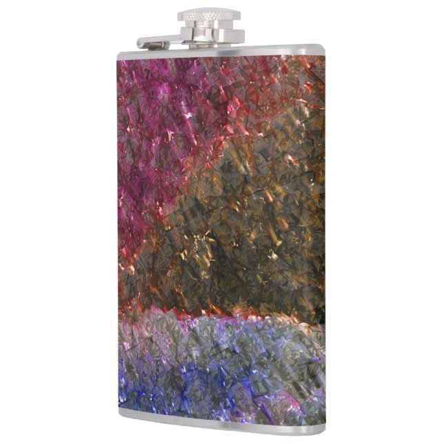 Flashhaltigt och rostfritt smält stänk av färgad g fickplunta (Vänster)