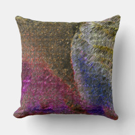 Flashhaltigt och rostfritt smält stänk av färgad g kudde