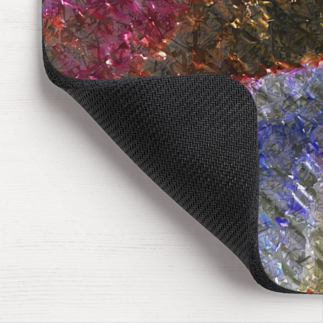 Flashhaltigt och rostfritt smält stänk av färgad g musmatta (Hörn)