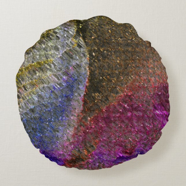 Flashhaltigt och rostfritt smält stänk av färgad g rund kudde (Baksidan)