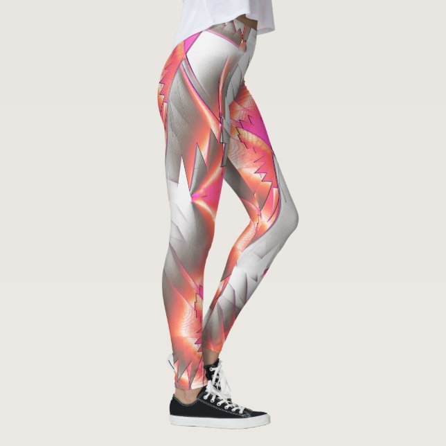 Flashpersika till rosa, extremt grov digitaliserad leggings (Höger)