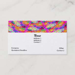 FLASHY AFFÄRSKORTS - PSYCHEDELIC FLOWERS DESIGN VISITKORT