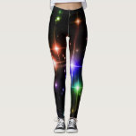 Flashy Bright Colorful Glitter Stars Black Yoga Leggings<br><div class="desc">De här söta benen har en lysande,  ljusstark mönster av färgstarka stjärnor på svart bakgrund. Underbar för yoga,  springa,  gymmet eller när du vill bära söta balar!</div>