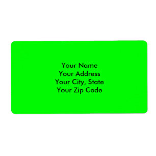 Flashy Bright Neon Grönt Dekorfärg Färg Fraktsedel