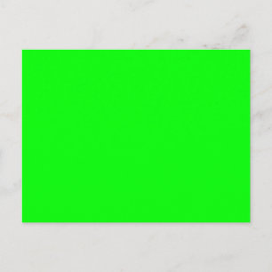 Flashy Bright Neon Grönt Dekorfärg Färg Vykort