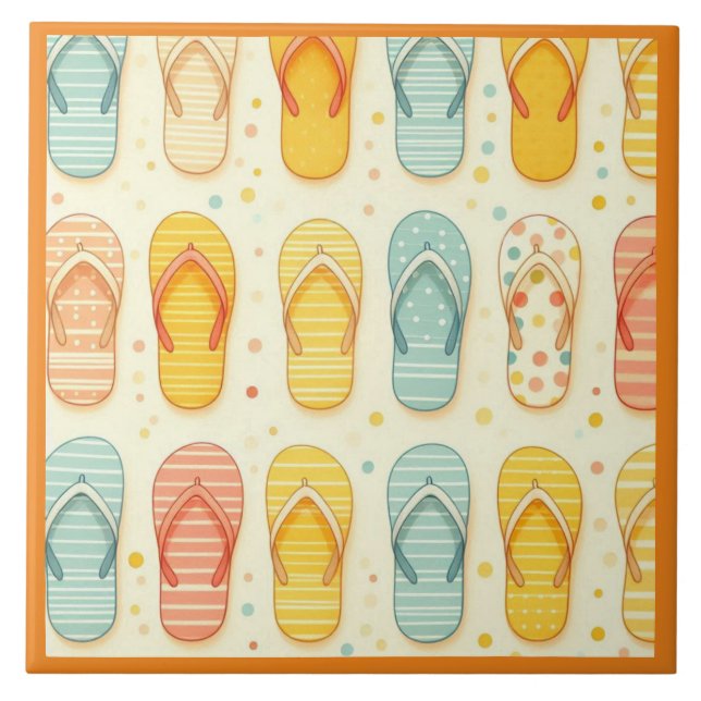 Flashy Flip-flops Kakelplatta (Framsidan)