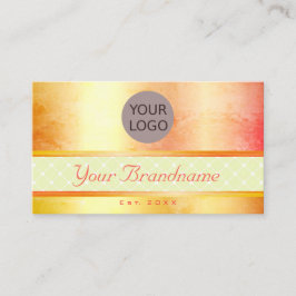Flashy Gult Orange Ombre Marble Mönster Trendig Visitkort