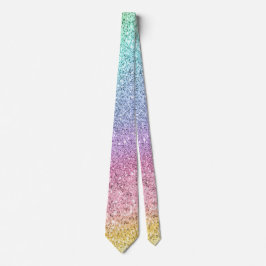 Flashy Pastel Rainbow Glitter Mönster Slips