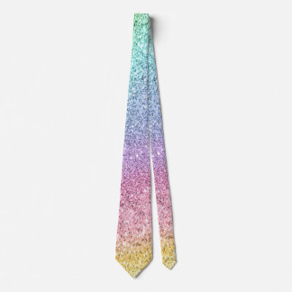 Flashy Pastel Rainbow Glitter Mönster Slips