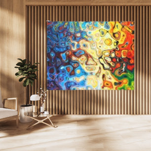 Flashy Struktur Abstrakt Modern Art Kanvastryck