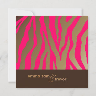 Flashy zebra ränder/FULLT anpassade/DIY färg Inbjudningar