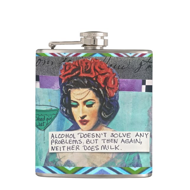 FLASK-ALCOHOL LÖSER INTE NÅGRA PROBLEM FICKPLUNTA (Framsidan)